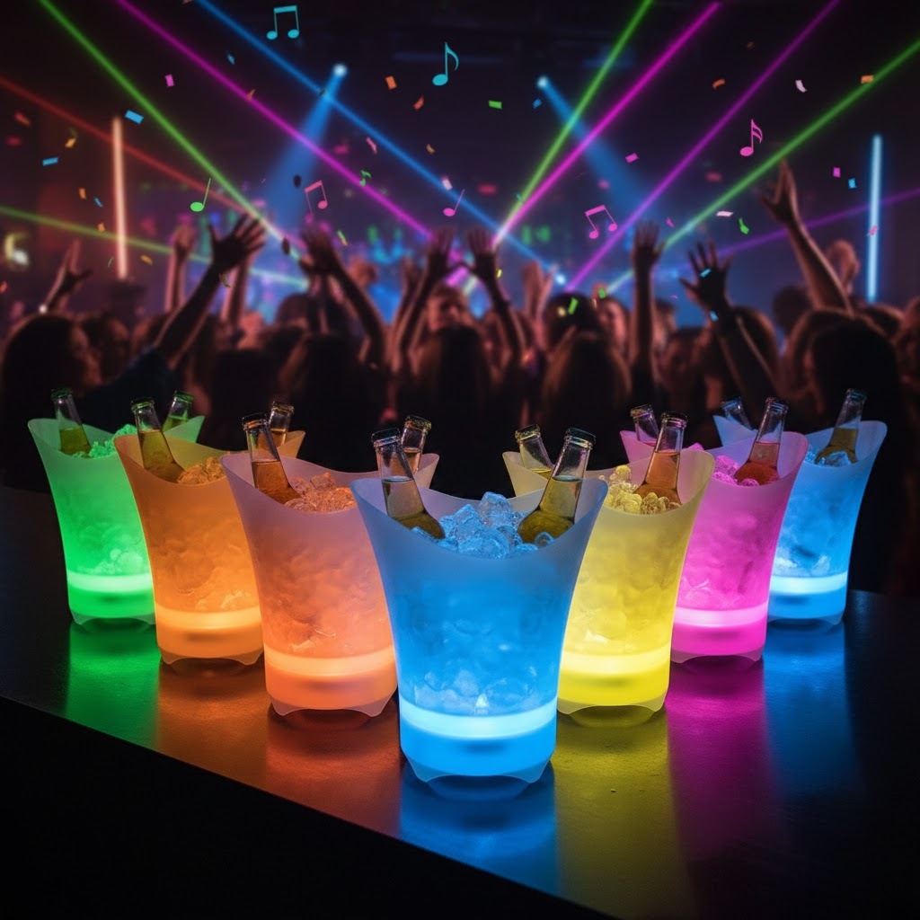 WIADERKO NA LÓD LED Z GŁOŚNIKIEM BLUETOOTH