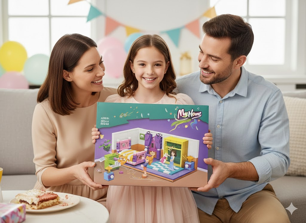 KLOCKI MY HOME SYPIALNIA 402 EL., ZESTAW DO ZŁOŻENIA BEDROOM PREZENT