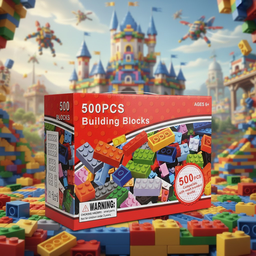 ZESTAW KLOCKÓW KONSTRUKCYJNYCH LEGO 500 ELEMENTÓW