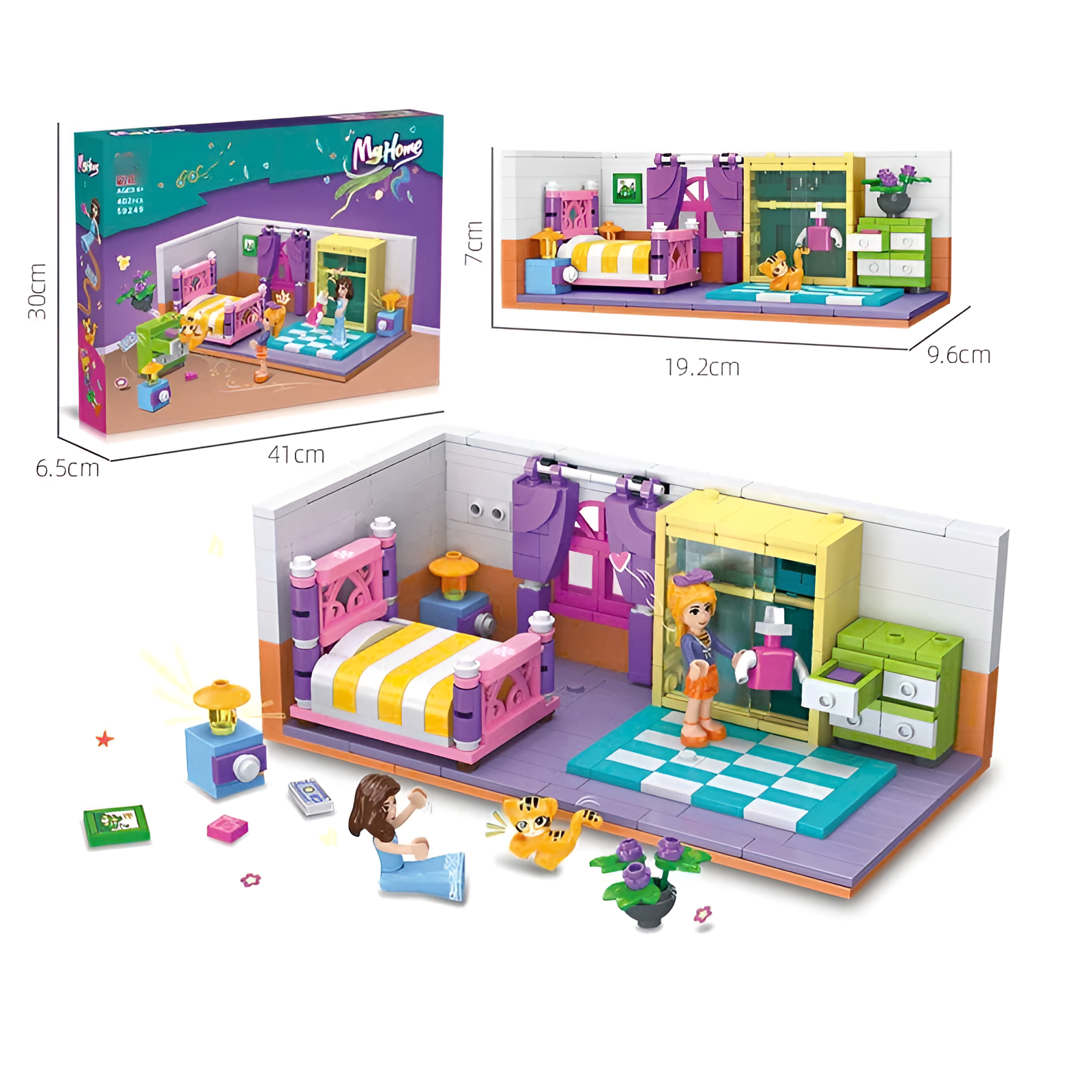 KLOCKI MY HOME SYPIALNIA 402 EL., ZESTAW DO ZŁOŻENIA BEDROOM PREZENT