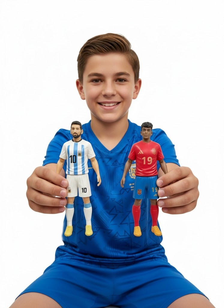 ZESTAW FIGUREK PIŁKARSKICH FIFA 15 CM + PUCHAR MISTRZÓW 4 OPCJE PREZENT