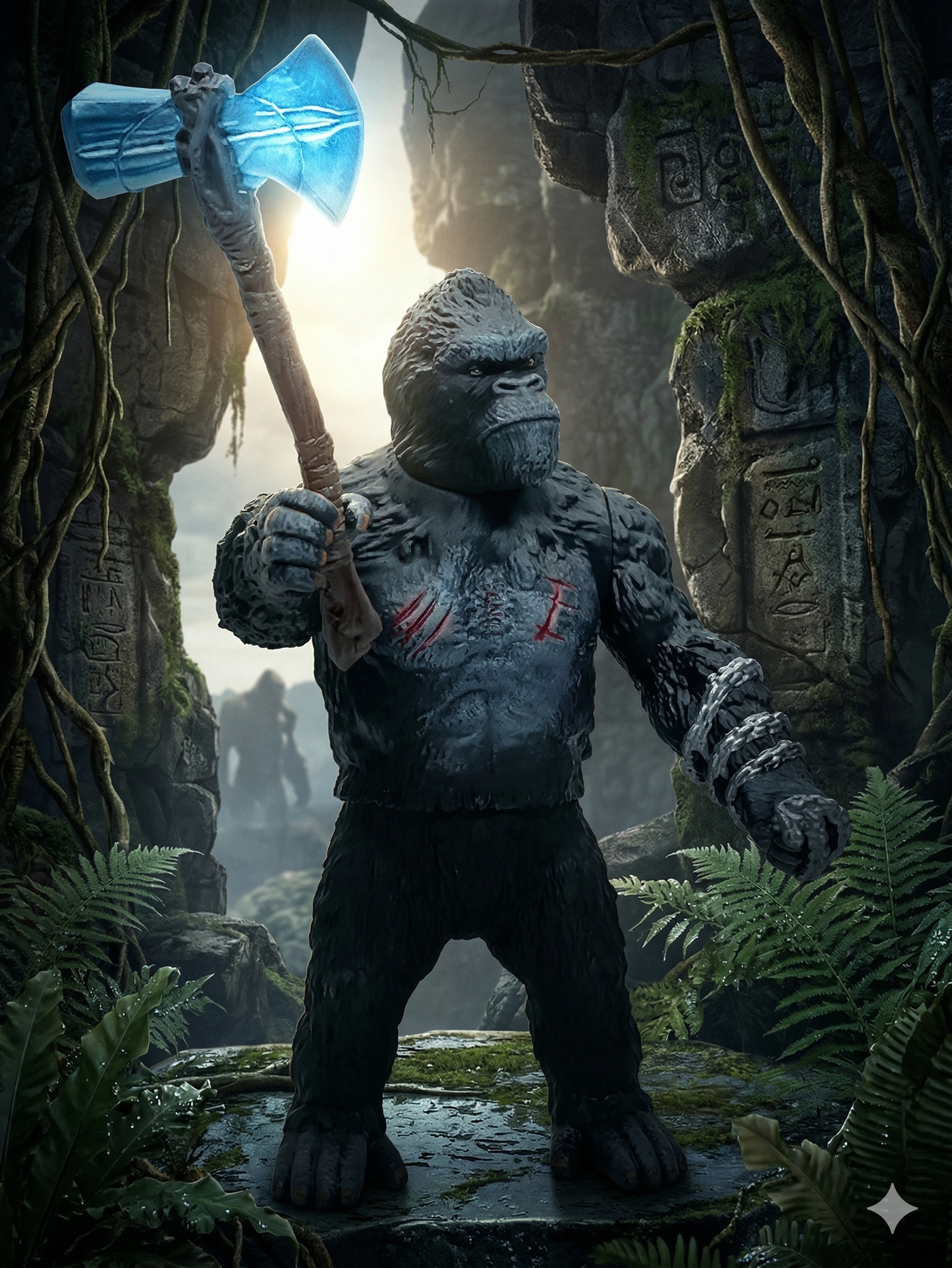 FIGURKA KING KONG 31 CM RUCHOMA SKULL ISLAND PREZENT DLA DZIECKA ZABAWKA