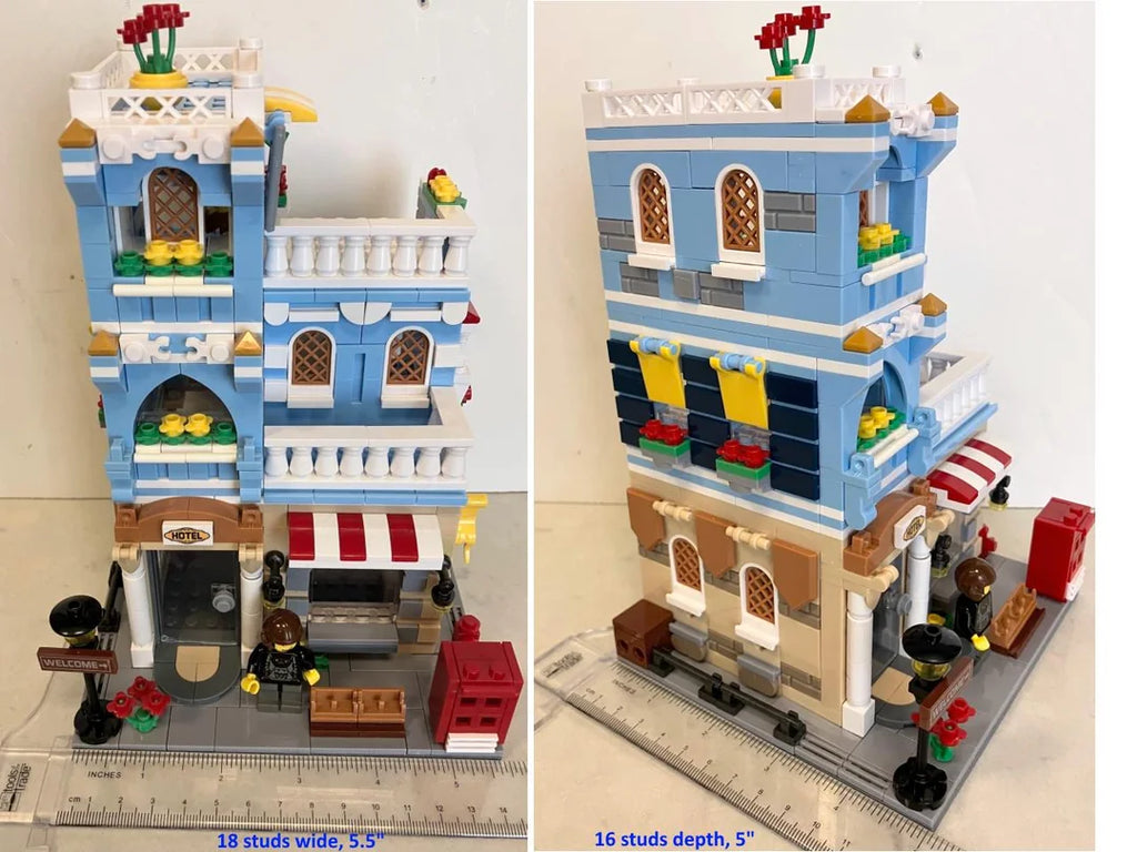 KONSTRUKTOR "MIEJSKI HOTEL" (STREETSCAPE, 713 ELEMENTÓW) – TWOJE PIERWSZE ARCYDZIEŁO ARCHITEKTURY! IDEALNY PREZENT!