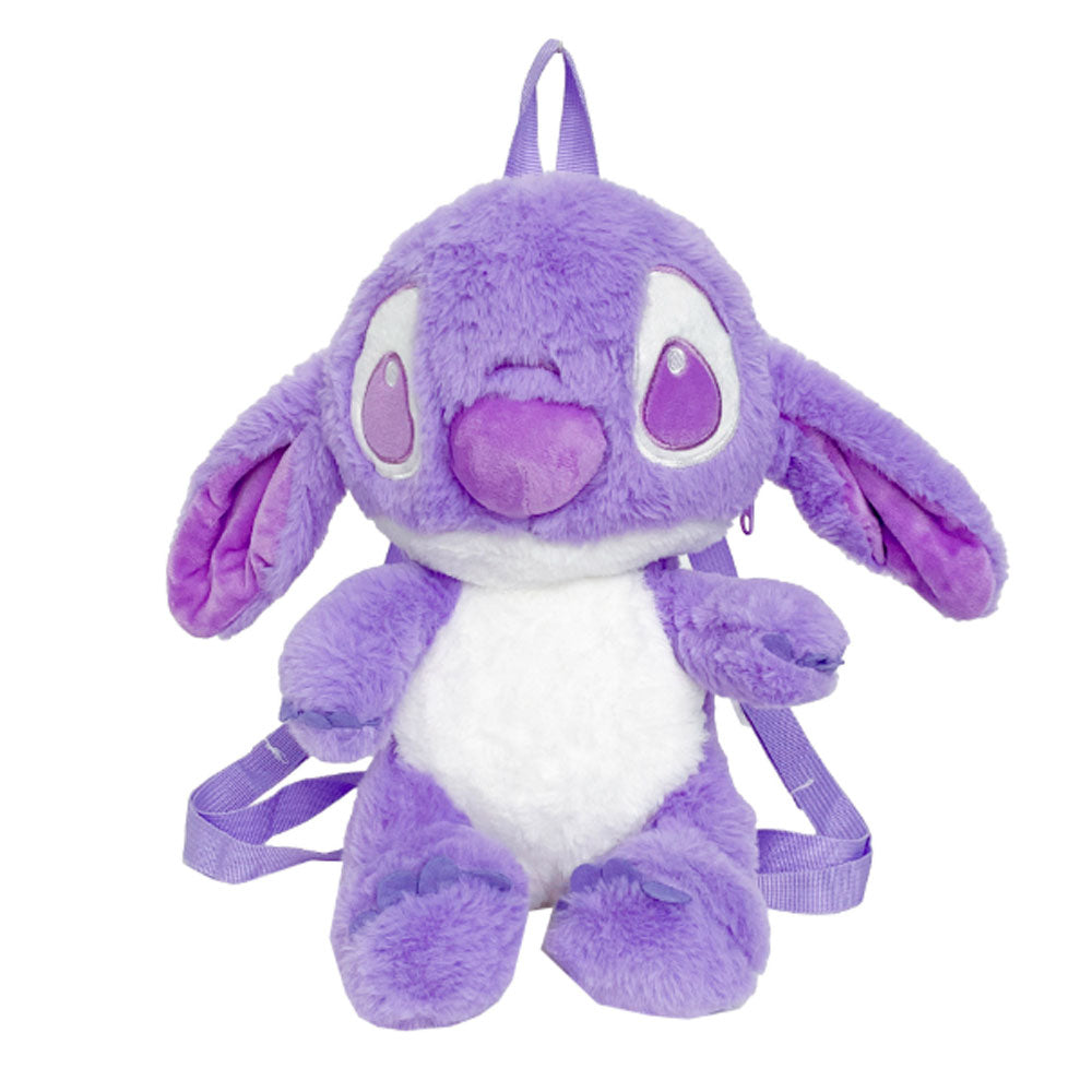 PLECAK TOREBKA PLUSZAK STICH STITCH MASKOTKA PLUSZOWA NA RAMIĘ DZIECI DUŻA FIOLETOWY 30*25 CM