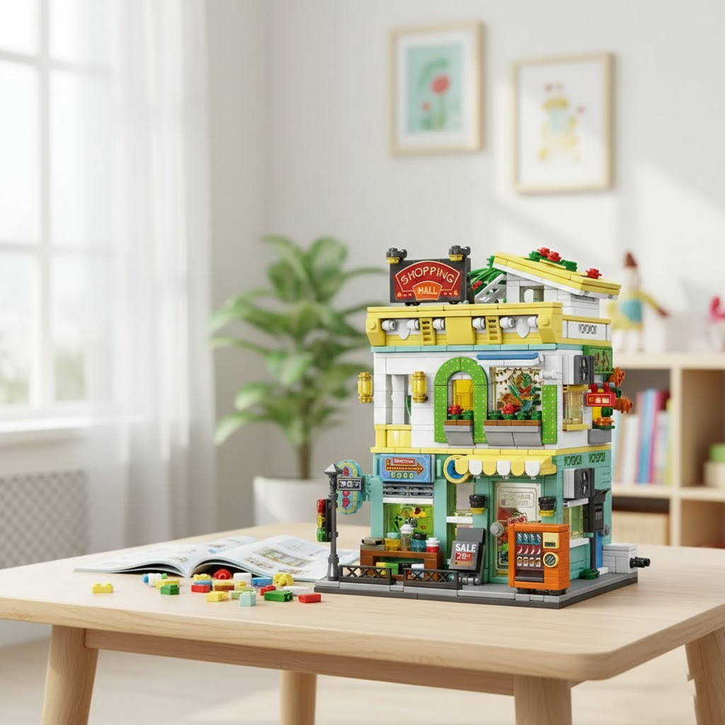 KONSTRUKTOR "JASNE CENTRUM HANDLOWE" (STREETSCAPE, 745 ELEMENTÓW) – TWOJE MIASTO BĘDZIE ZACHWYCONE! SHOPPING MALL