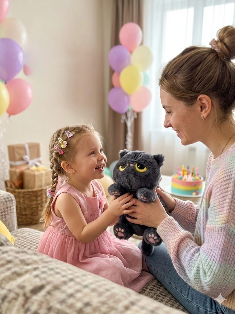 DUŻY PLUSZOWY KOTEK 50 см MIĘKKA MASKOTKA DO PRZYTULANIA PREZENT ZABAWKA