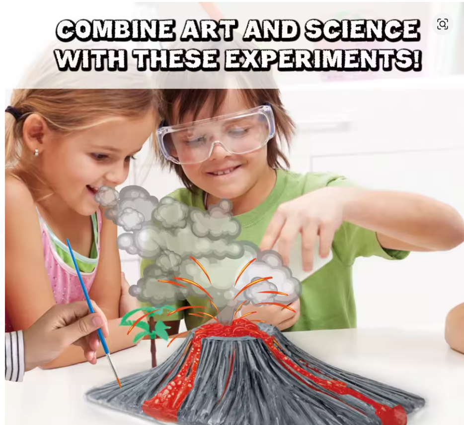 ZESTAW DO EKSPERYMENTÓW DIY "ERUPCJA WULKANU" — STWÓRZ SWÓJ KRATER I WYBUCH!