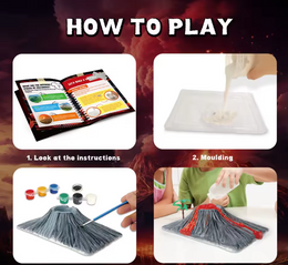 ZESTAW DO EKSPERYMENTÓW DIY "ERUPCJA WULKANU" — STWÓRZ SWÓJ KRATER I WYBUCH!