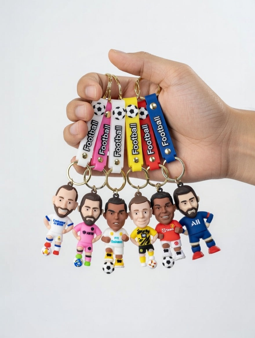 ZESTAW MINI FIGUREK PIŁKARZY 6CM FOOTBALL STARS + BRELOK GRATIS PREZENT