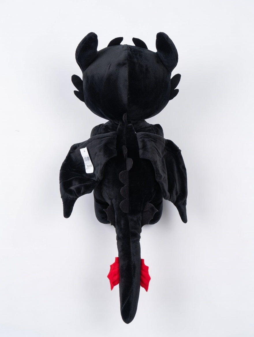 DUŻA MASKOTKA SMOK BEZZĘBNY 60 CM Z OGONEM PLUSZOWY DRAGON PREZENT