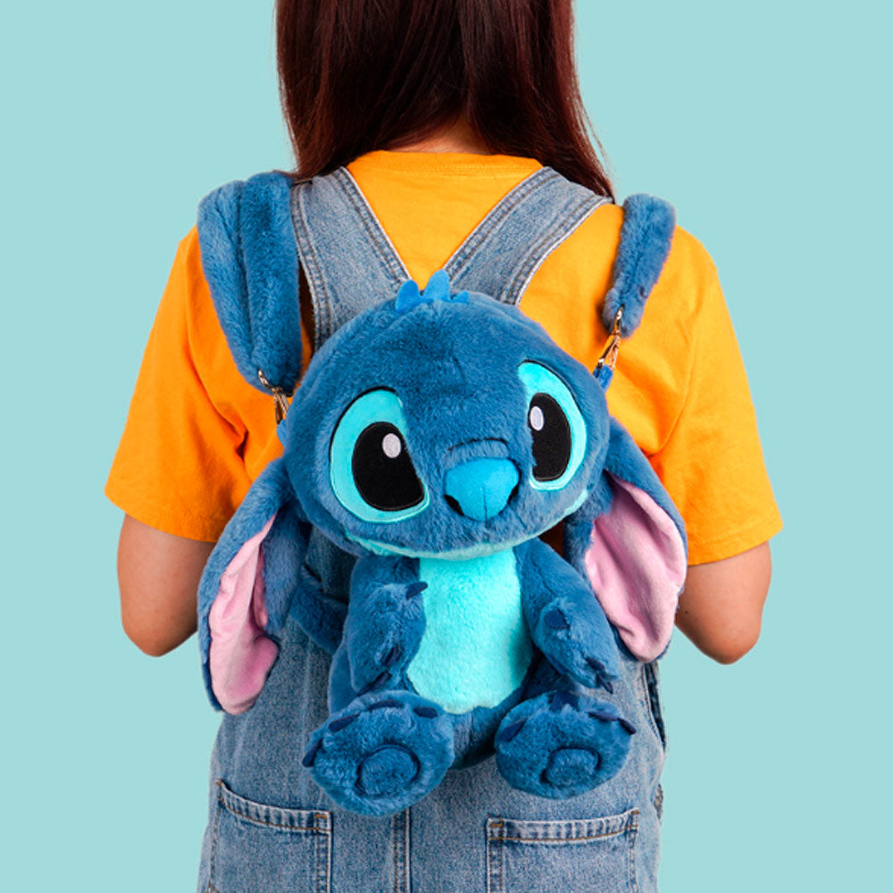 PLECAK TOREBKA PLUSZAK STICH STITCH MASKOTKA PLUSZOWA NA RAMIĘ DZIECI DUŻA NIEBIESKI 30*25 CM