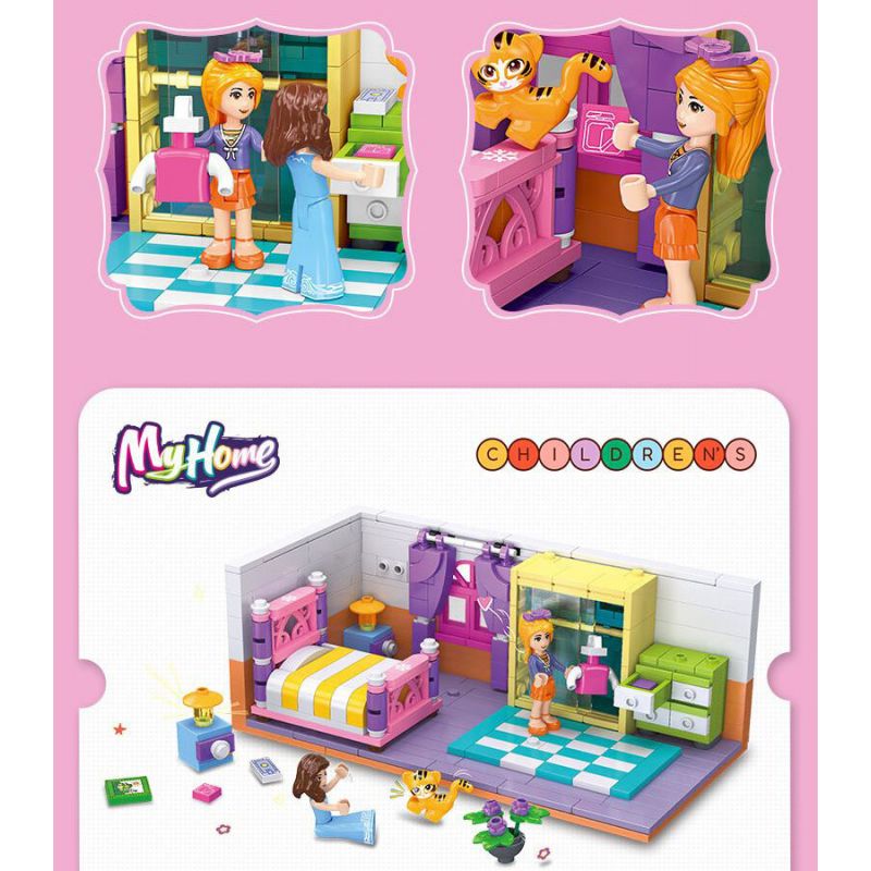 KLOCKI MY HOME SYPIALNIA 402 EL., ZESTAW DO ZŁOŻENIA BEDROOM PREZENT