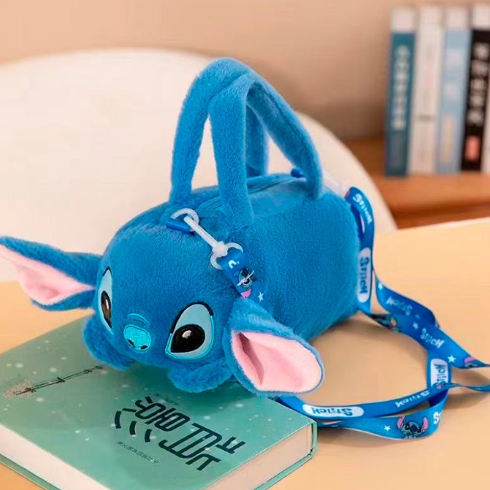 PLUSZOWA TOREBKA DLA DZIECI STICH KAPIBARA Z PSZCZÓŁKĄ TORBA MIĘKKA PRZYTULANKA 30*25 CM