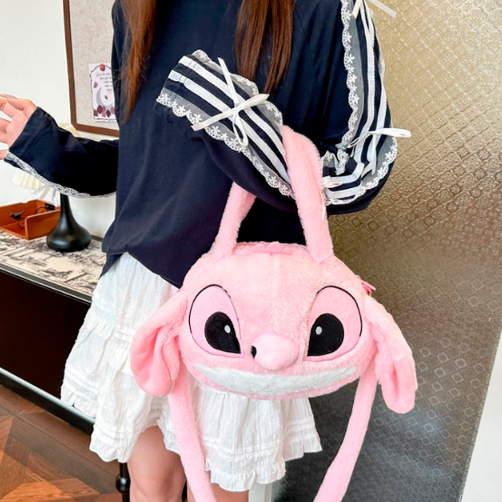 TOREBKA LILO I STICH PLUSZOWA TORBA MASKOTKA MIS PLUSZAK RÓŻOWY STICZ NA PREZENT 40*40 CM