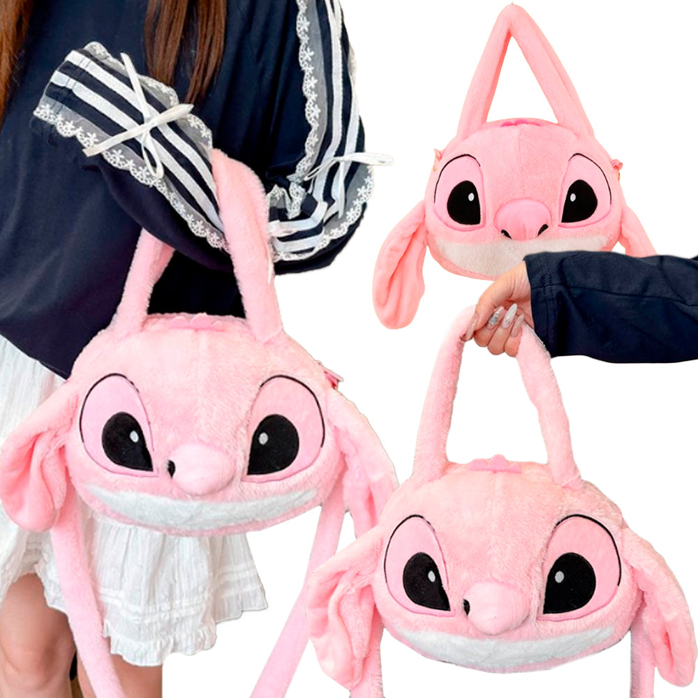 TOREBKA LILO I STICH PLUSZOWA TORBA MASKOTKA MIS PLUSZAK RÓŻOWY STICZ NA PREZENT 40*40 CM