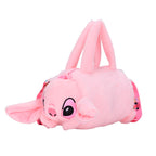 PLUSZOWA TOREBKA DLA DZIECI STICH KAPIBARA Z PSZCZÓŁKĄ TORBA MIĘKKA PRZYTULANKA RÓŻOWY 30*25 CM