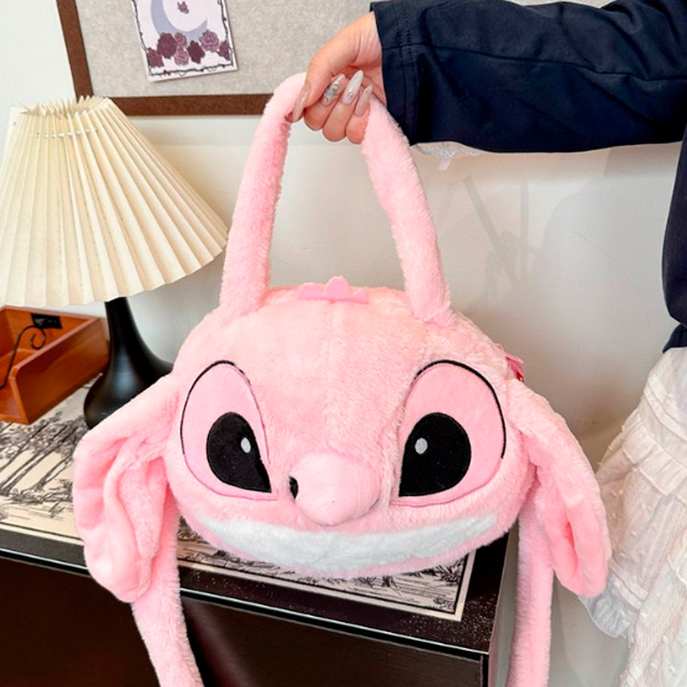 TOREBKA LILO I STICH PLUSZOWA TORBA MASKOTKA MIS PLUSZAK RÓŻOWY STICZ NA PREZENT 40*40 CM