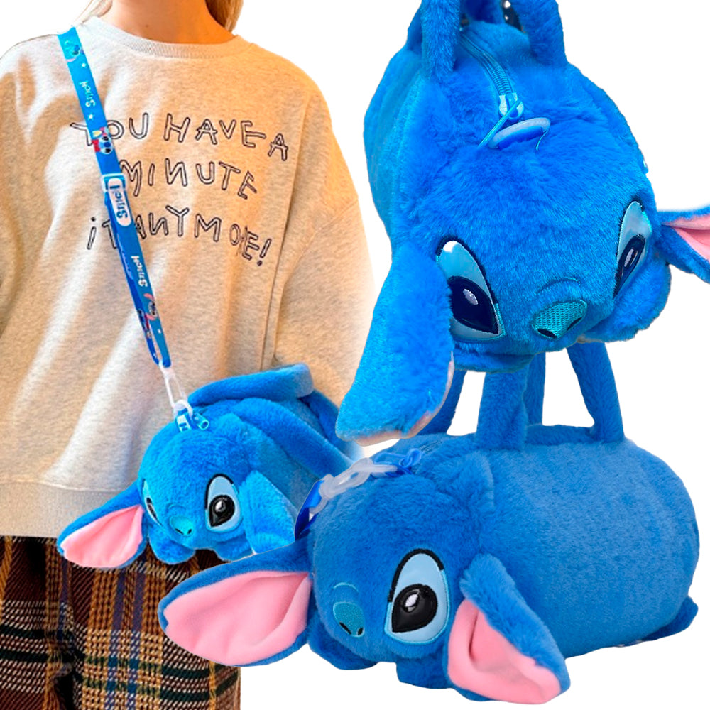 PLUSZOWA TOREBKA DLA DZIECI STICH KAPIBARA Z PSZCZÓŁKĄ TORBA MIĘKKA PRZYTULANKA 30*25 CM