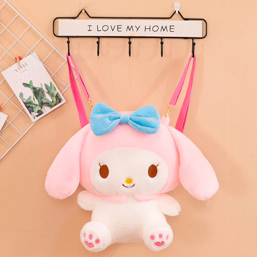 PLECAK TOREBKA PLUSZAK MY MELODI HELLO KITTY MASKOTKA PLUSZOWA DUŻA RÓŻOWY 40*30 CM