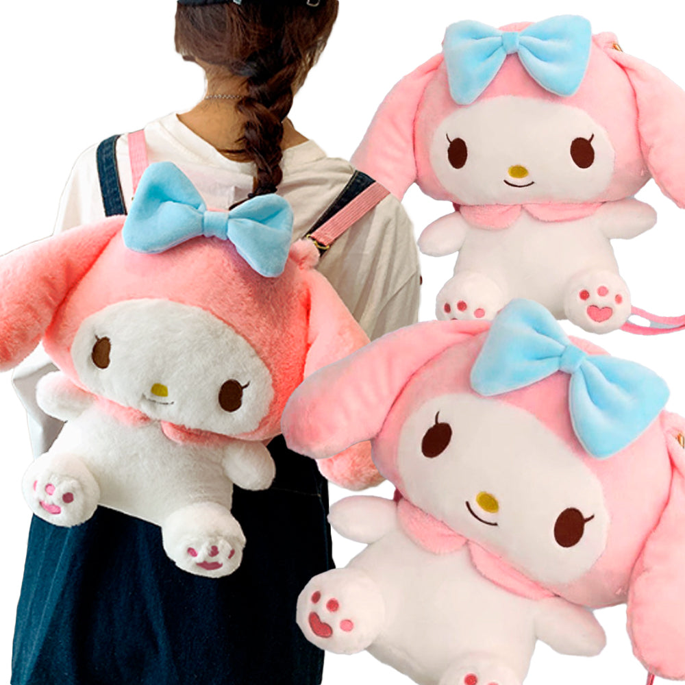 PLECAK TOREBKA PLUSZAK MY MELODI HELLO KITTY MASKOTKA PLUSZOWA DUŻA RÓŻOWY 40*30 CM