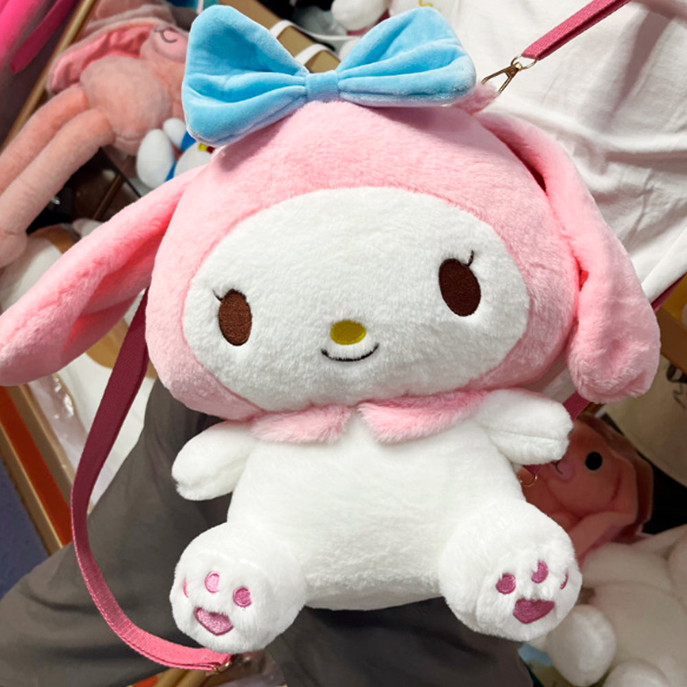 PLECAK TOREBKA PLUSZAK MY MELODI HELLO KITTY MASKOTKA PLUSZOWA DUŻA RÓŻOWY 40*30 CM