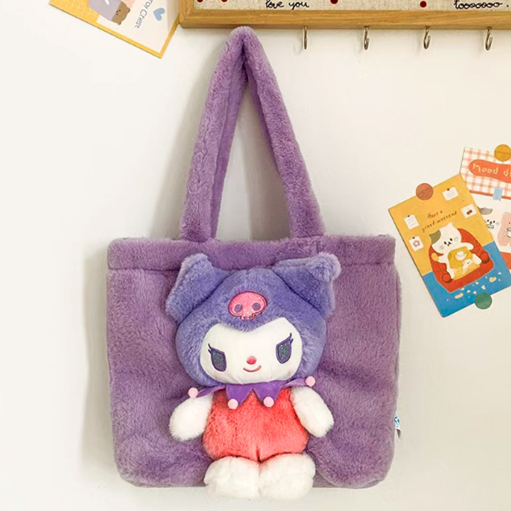 PLUSZOWA TORBA MY MELODI KUROMI MASKOTKA DLA DZIECI PLUSZOWA TORBA NA RAMIĘ 50*30 см