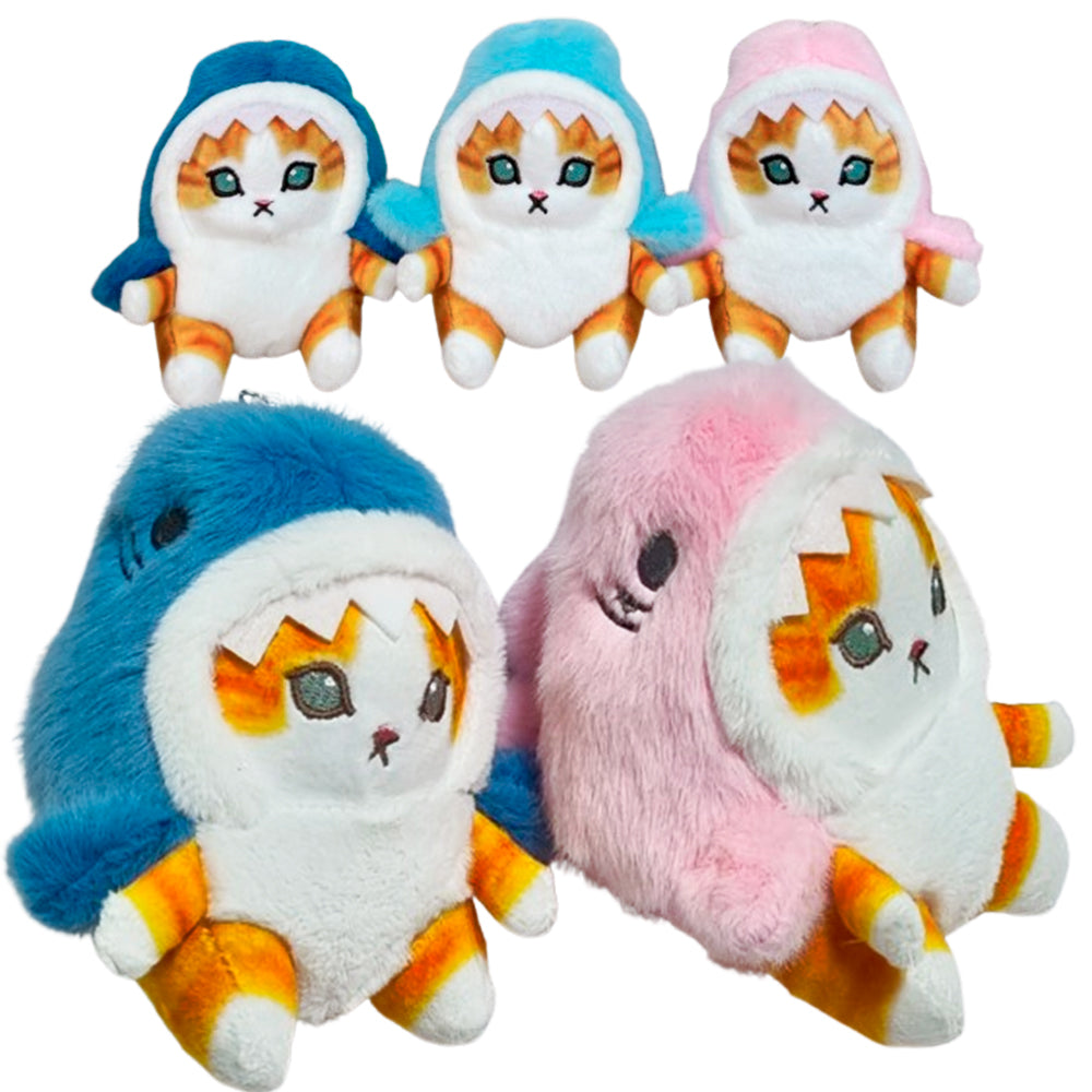 MASKOTKA PLUSZAK BRELOK BRELOCZEK ZAWIESZKA KOT REKIN MOFUSAND 20 CM KAWAI