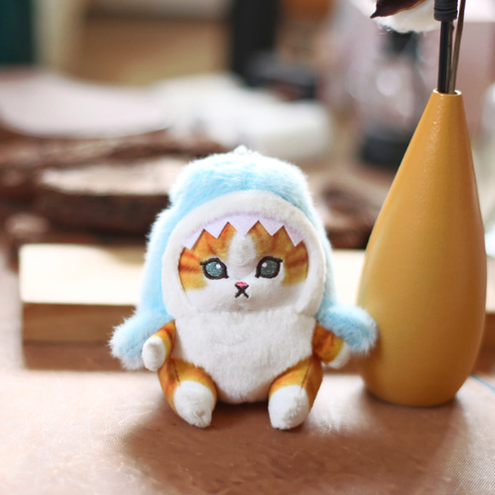 MASKOTKA PLUSZAK BRELOK BRELOCZEK ZAWIESZKA KOT REKIN MOFUSAND 20 CM KAWAI