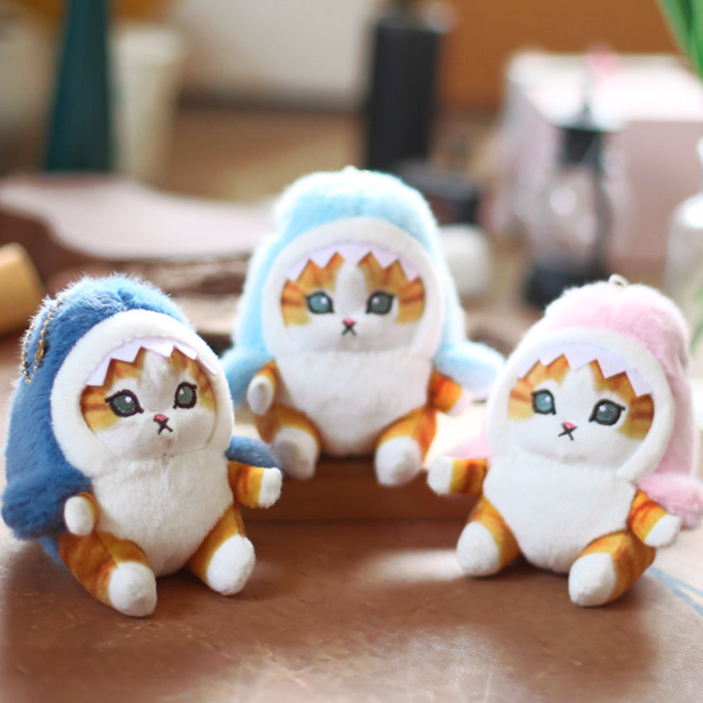 MASKOTKA PLUSZAK BRELOK BRELOCZEK ZAWIESZKA KOT REKIN MOFUSAND 20 CM KAWAI