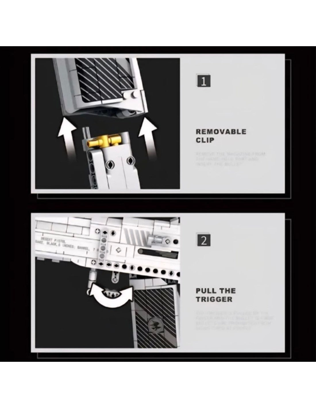 PISTOLET KONSTRUKCYJNY DLA DZIECI MILITARY SERIES 50AE 408 EL. KLOCKI