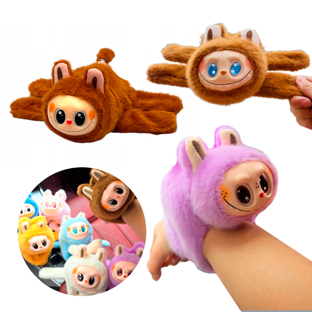 LABUBU MUZYCZNA MASKOTKA LABUBU ZABAWKA LED BRANSOLETKA OPASKA NA RĘKĘ 2W1 17 CM