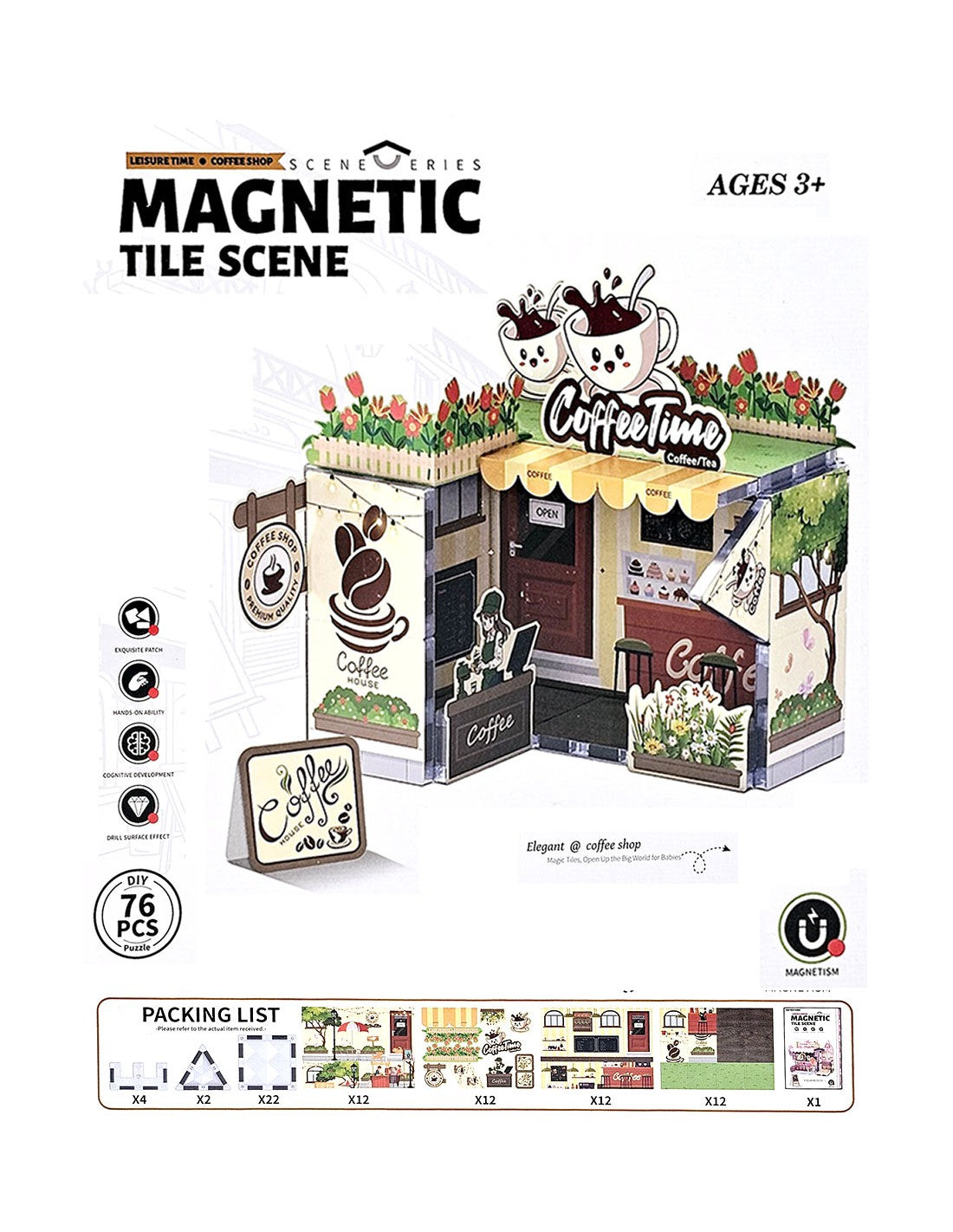 MAGNETYCZNY ZESTAW „COFFEE TIME” – STWÓRZ SWOJĄ PRZYTULNĄ KAWIARENKĘ!