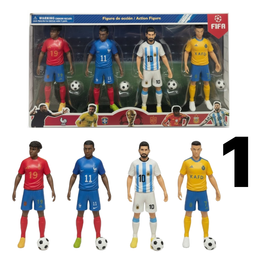 KOLEKCJONERSKI ZESTAW FIGUREK PIŁKARSKICH PIŁKARZE 10 CM (2 WARIANTY)