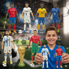 ZESTAW FIGUREK PIŁKARSKICH FIFA 15 CM + PUCHAR MISTRZÓW 4 OPCJE PREZENT