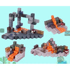 KONSTRUKTOR MAGNETYCZNY MINECRAFT JASKINIA Z LAWĄ 147 EL KLOCKI 3D ZABAWKA