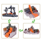 KONSTRUKTOR MAGNETYCZNY MINECRAFT JASKINIA Z LAWĄ 147 EL KLOCKI 3D ZABAWKA