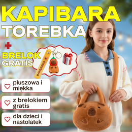 PLUSZOWA TOREBKA KAPIBARA NOWY KUFEREK + BRELOK KAPIBARA JAKO PREZENT TORBA