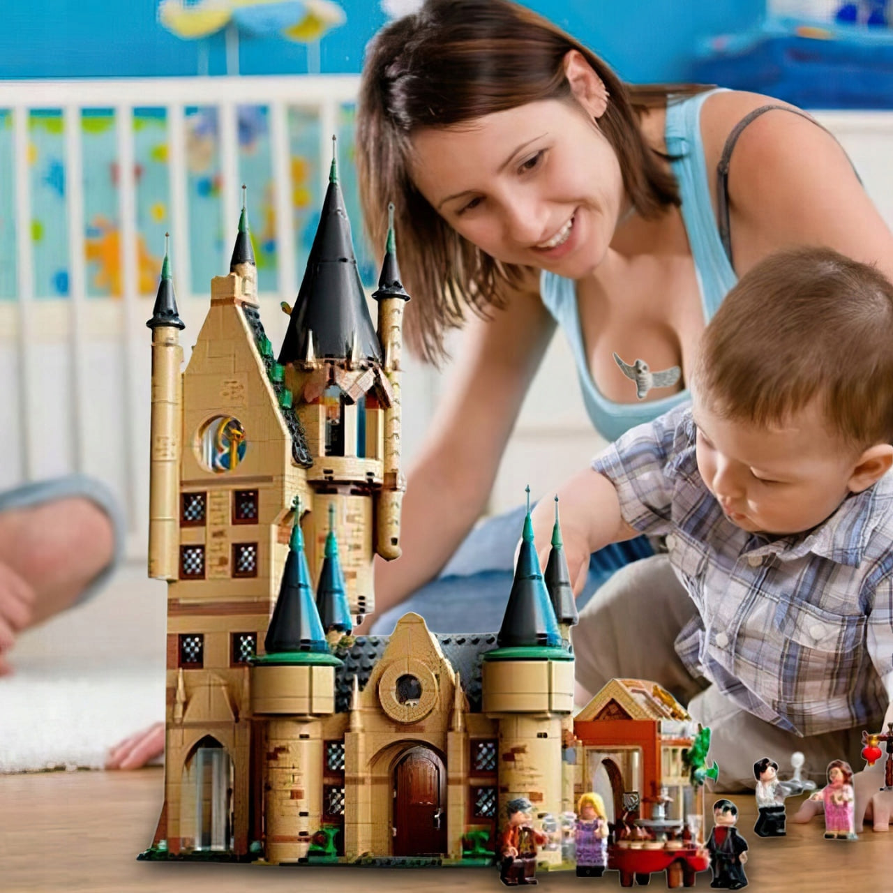 KLOCKI ZAMEK MAGII HOGWART HARRY POTTER CZARODZIEJ 971el.PREZENT DLA DZIECI