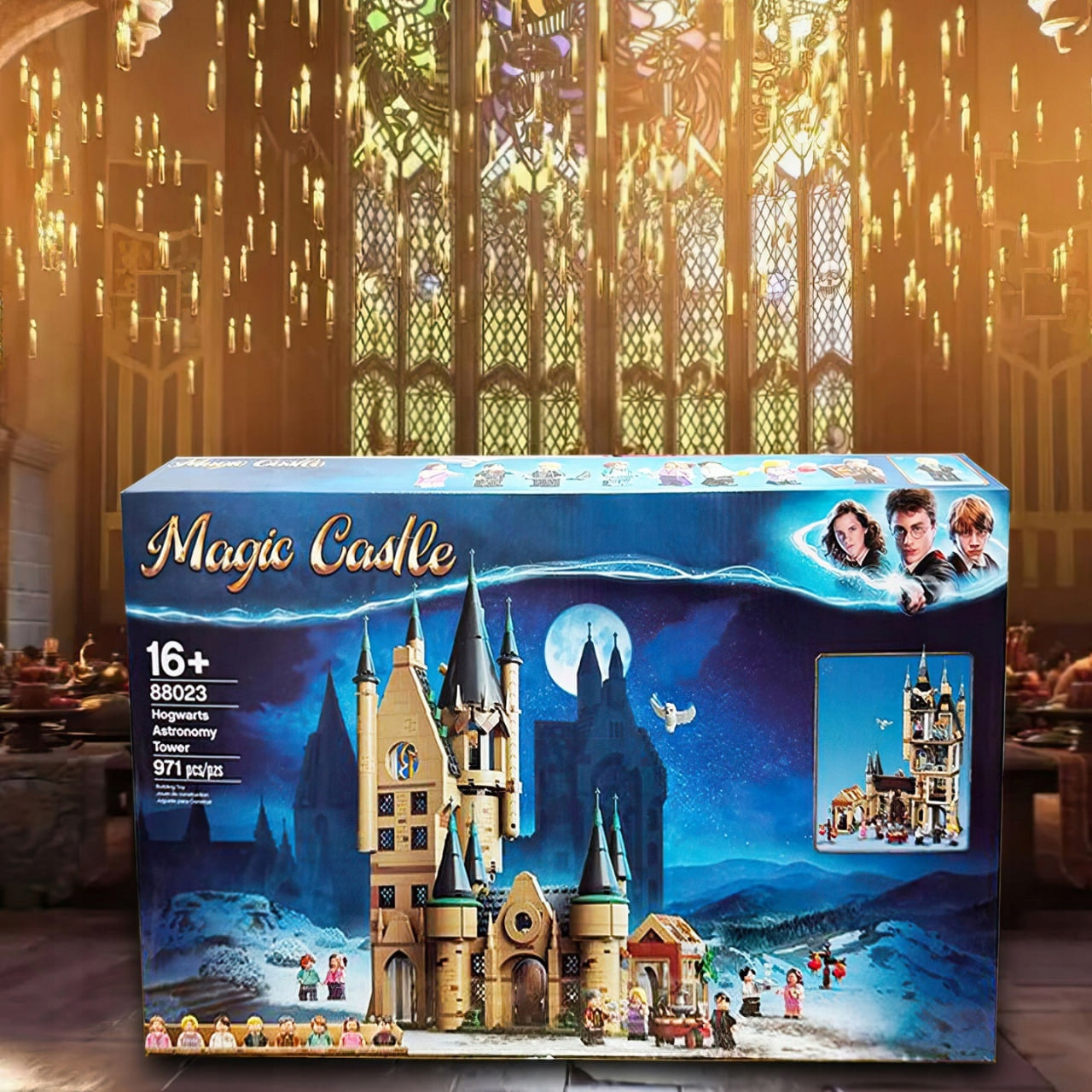 KLOCKI ZAMEK MAGII HOGWART HARRY POTTER CZARODZIEJ 971el.PREZENT DLA DZIECI