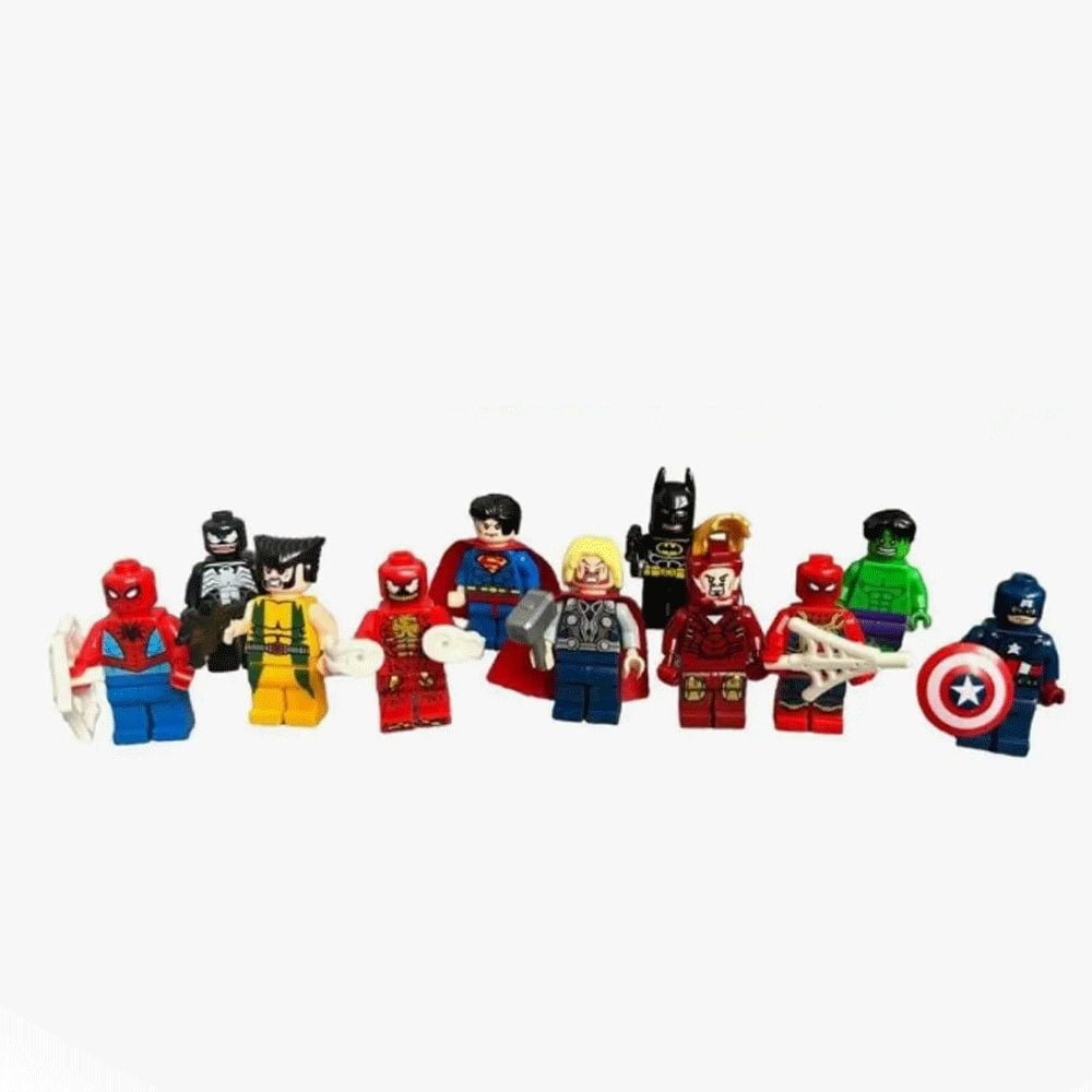 FIGURKI MARVELA ZESTAW KLOCKI AVENGERS 24 SZTUK MINIFIGUREK SPIDERMAN HULK IDEALNY NA PREZENT