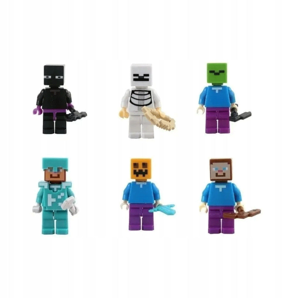 KLOCKI MINECRAFT MINI FIGURKI 24 SZTUKI DLA DZIECI Z BOHATERAMI MINECRAFTA