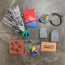 ZESTAW 5 GIER ZE SQUID GAME BILET PEŁEN ZESTAW GRA Z SERII GAME OF SQUID