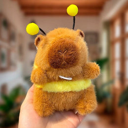 BRELOK KAPIBARA Z ŻÓŁWIEM PLUSZOWA MASKOTKA Z RUCHOMYMI SKRZYDŁAMI PSZCZOŁA