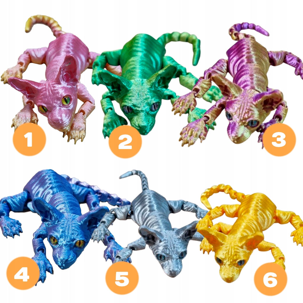 3D FIGURKA KOT KOTEK CRYSTAL TIKTOK CRYSTAL RUCHOMY KOTEK RUCHOMY FIGURKA