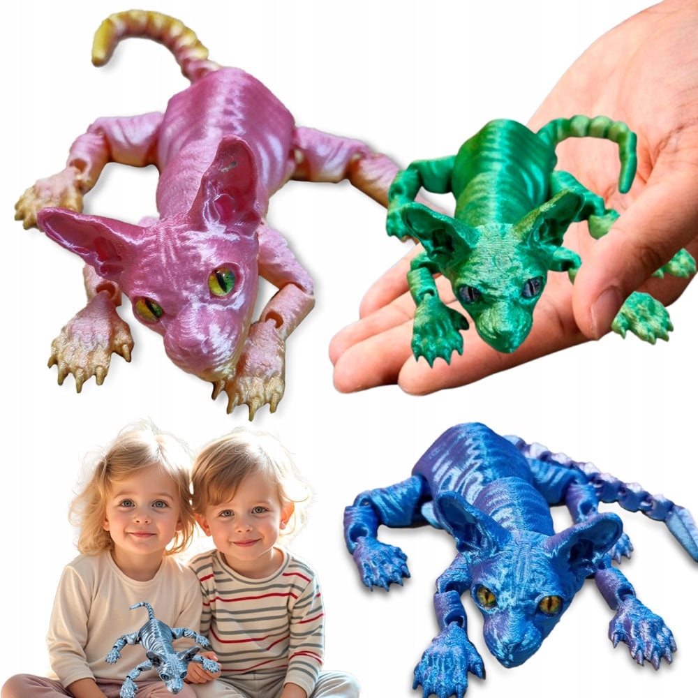 3D FIGURKA KOT KOTEK CRYSTAL TIKTOK CRYSTAL RUCHOMY KOTEK RUCHOMY FIGURKA