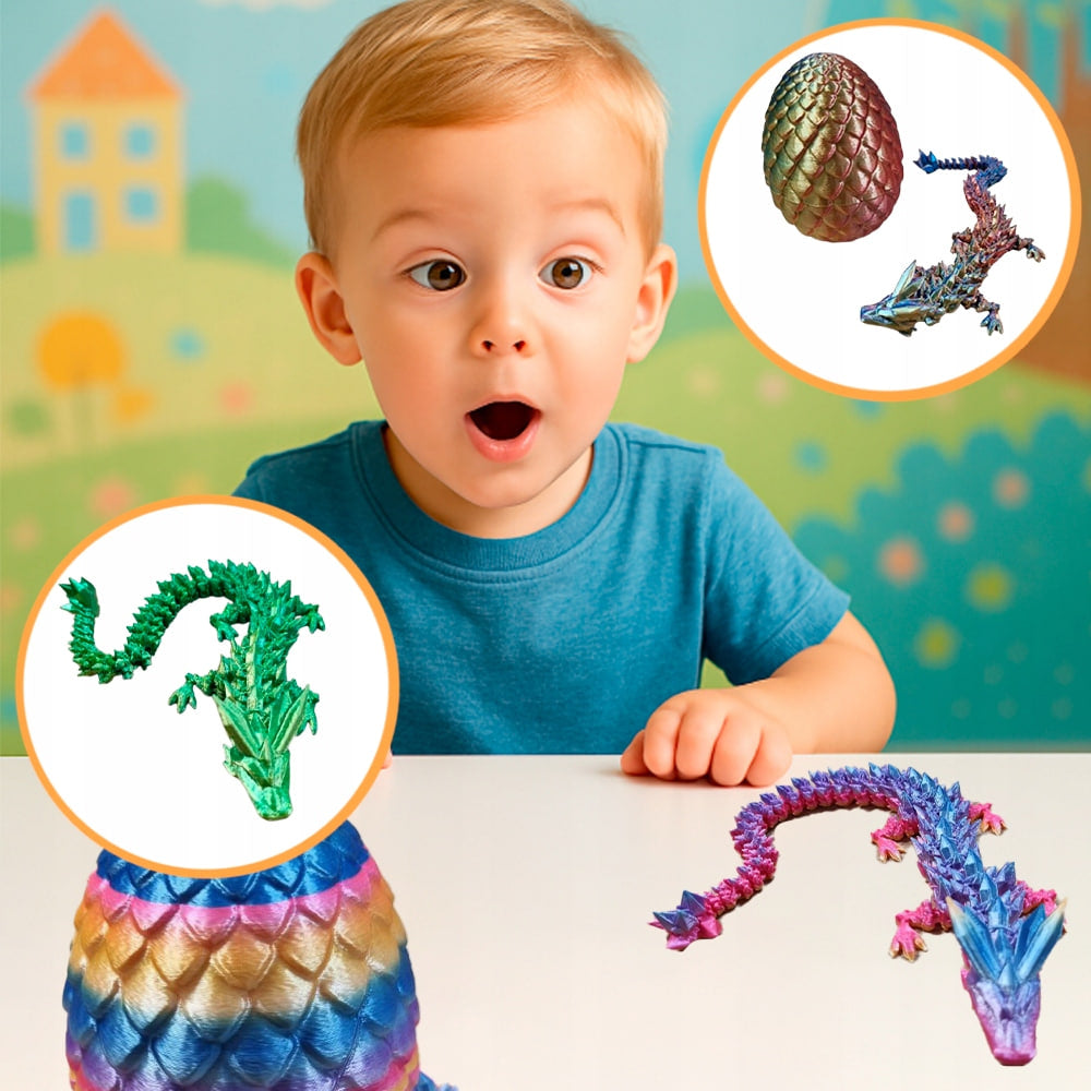 3D FIGURKA SMOK CRYSTAL DRAGON TIKTOK CRYSTAL RUCHOMY SMOK RUCHOMY FIGURKA