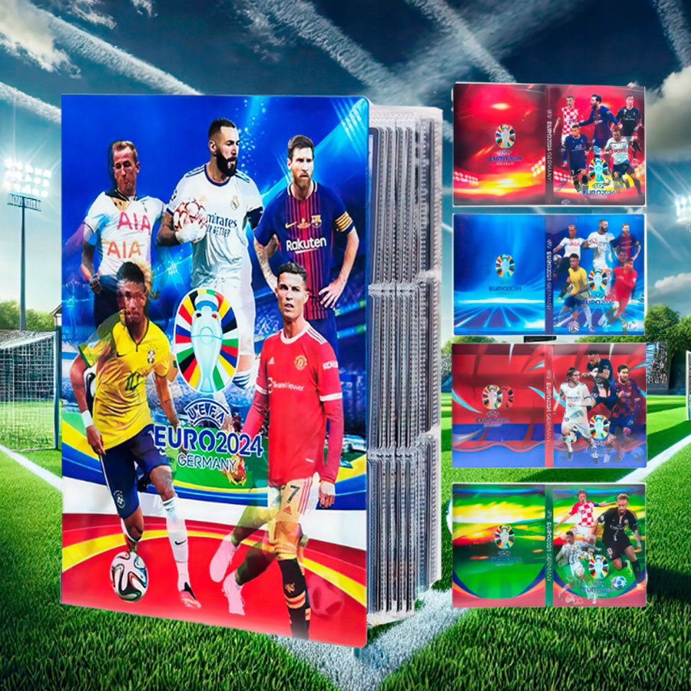 ALBUM Z KARTAMI PIŁKARSKIMI, +120 SZTUK, 3D EURO 2024 PROJEKT DO WYBORU