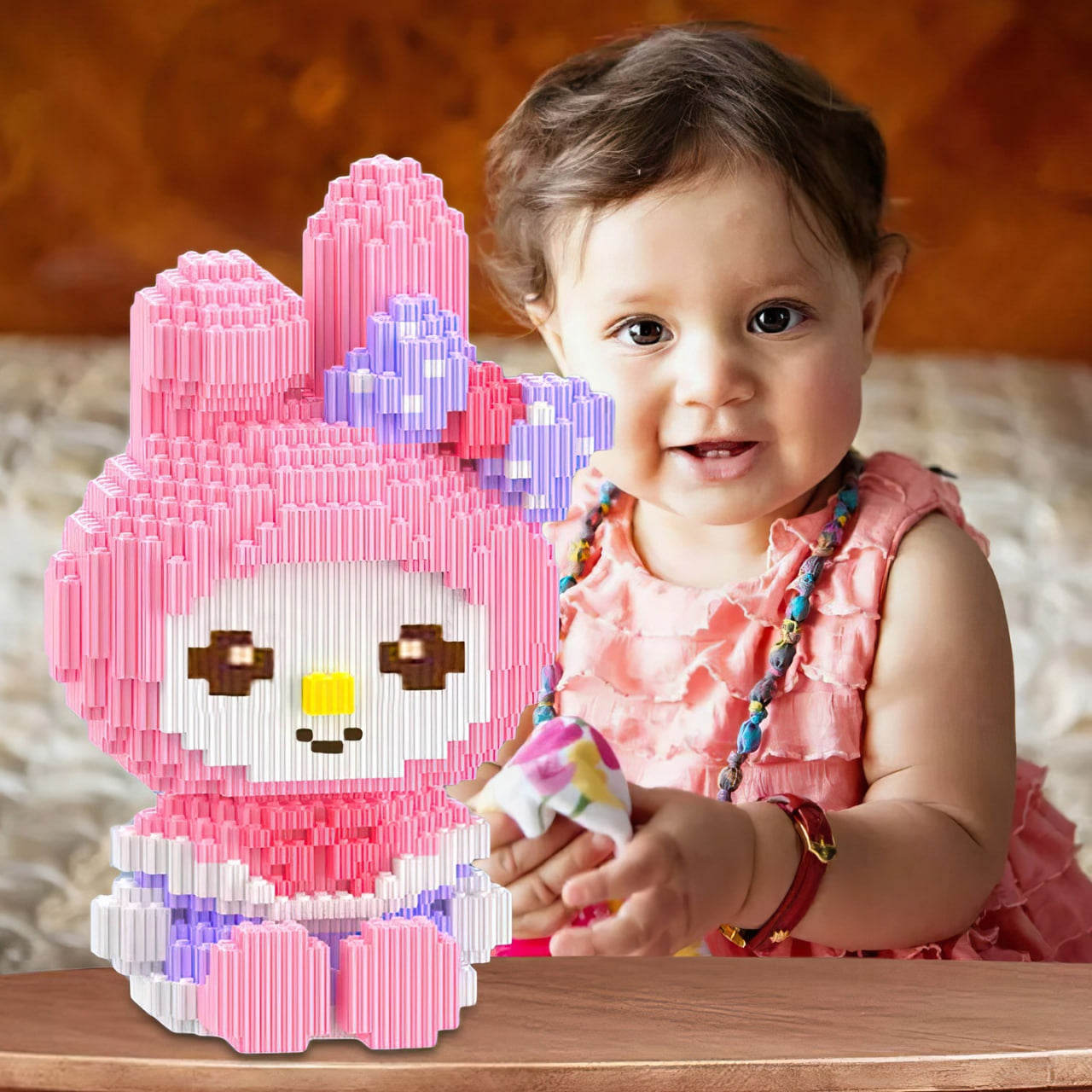 ZESTAW KLOCKI 3D DUŻA FIGURKA MY MELODY KUROMI KLOCKÓW 3834 EL. NA PREZENT