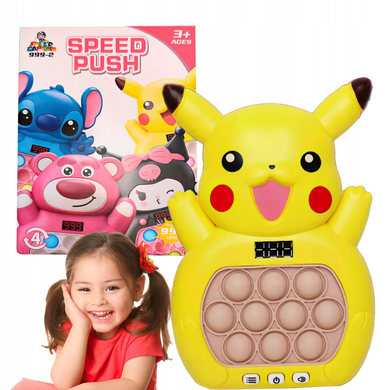 GRA POPIT POP IT ELEKTRONICZNE GRA PIKACHU 2.0 INTELIGENTNE ZABAWKI POP IT