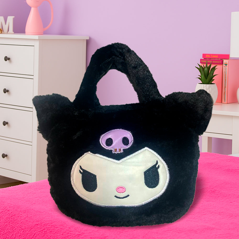 PLUSZOWA TORBA MY MELODI KUROMI MASKOTKA DLA DZIECI PLUSZOWA CZARNY TORBA 30*20 см